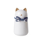 Ceramic Cat Memorial Urn with Bow