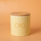 Minimalist Ceramic Pet Urn with Wooden Lid