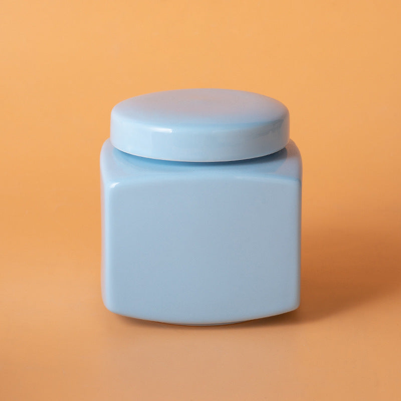 Modern Square Ceramic Pet Memorial Urn