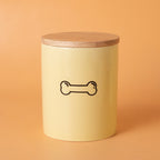 Minimalist Ceramic Pet Urn with Wooden Lid