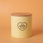 Minimalist Ceramic Pet Urn with Wooden Lid