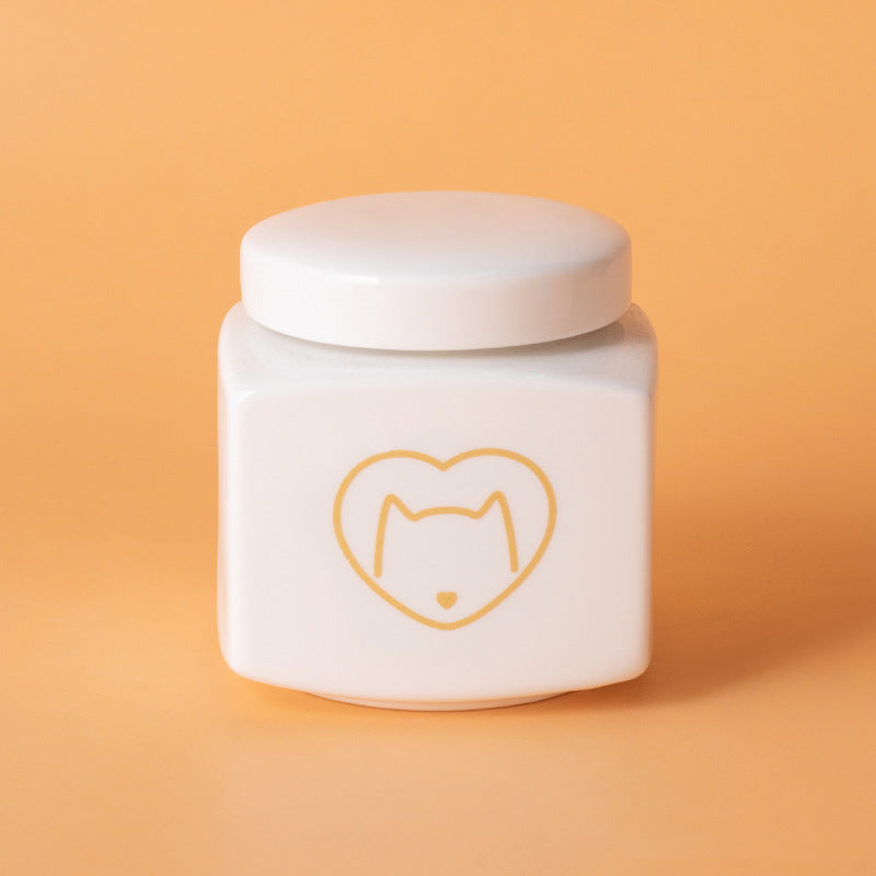 Modern Square Ceramic Pet Memorial Urn