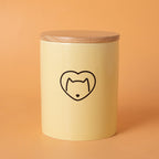 Minimalist Ceramic Pet Urn with Wooden Lid