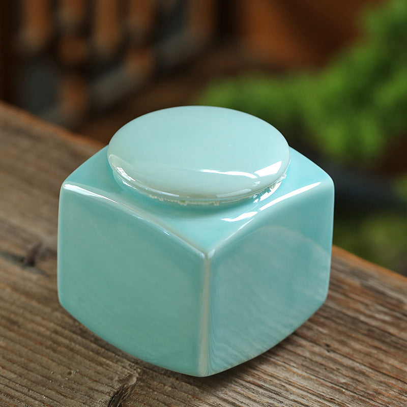 Ceramic Pet Memorial Urn Collection with Paw Print