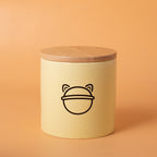 Minimalist Ceramic Pet Urn with Wooden Lid
