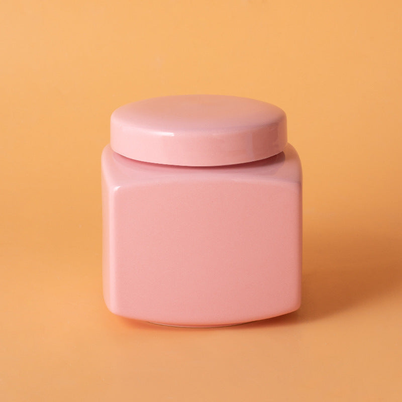 Modern Square Ceramic Pet Memorial Urn