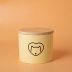 Minimalist Ceramic Pet Urn with Wooden Lid