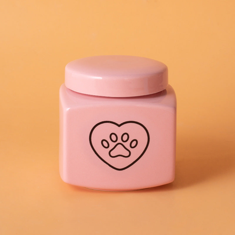 Modern Square Ceramic Pet Memorial Urn