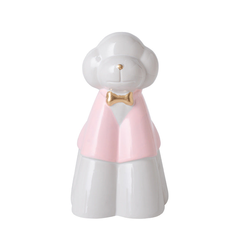 Suit-Style Ceramic Dog Memorial Urn