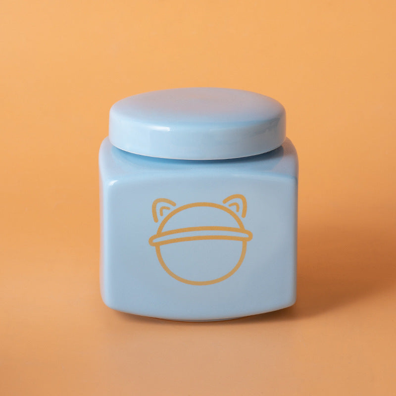 Modern Square Ceramic Pet Memorial Urn