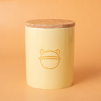 Minimalist Ceramic Pet Urn with Wooden Lid