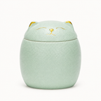 Cat-Shaped Ceramic Pet Memorial Urn