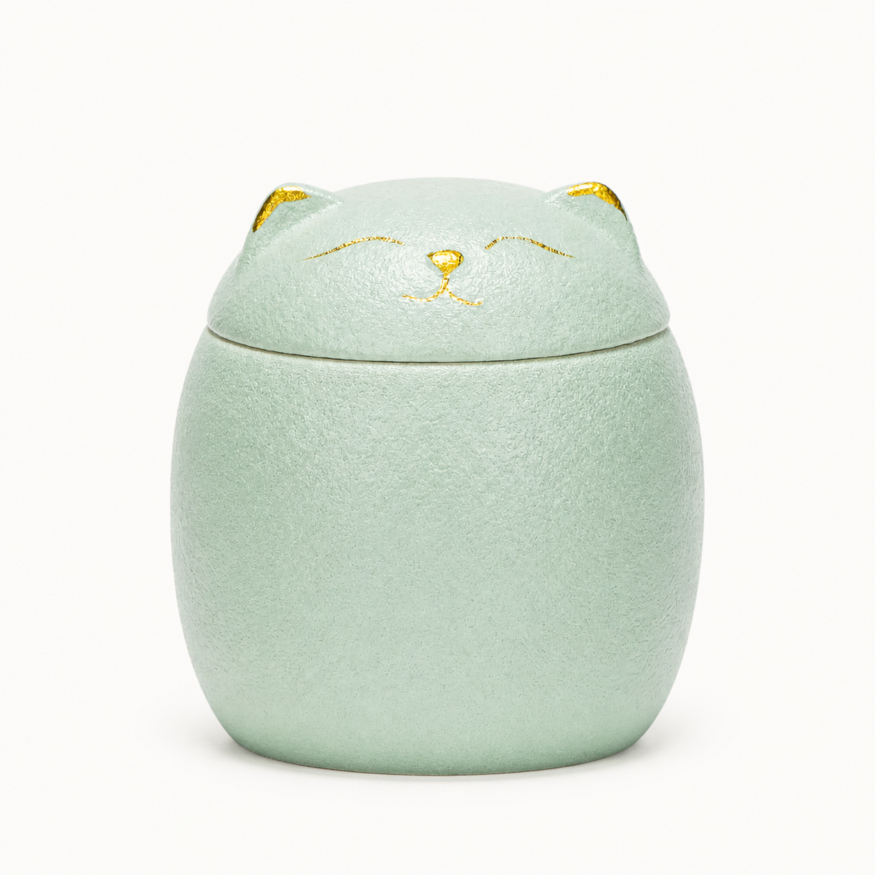Cat-Shaped Ceramic Pet Memorial Urn