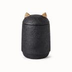 Ceramic Pet Memorial Urn with Ears