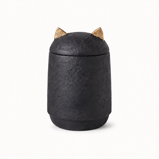 Ceramic Pet Memorial Urn with Ears