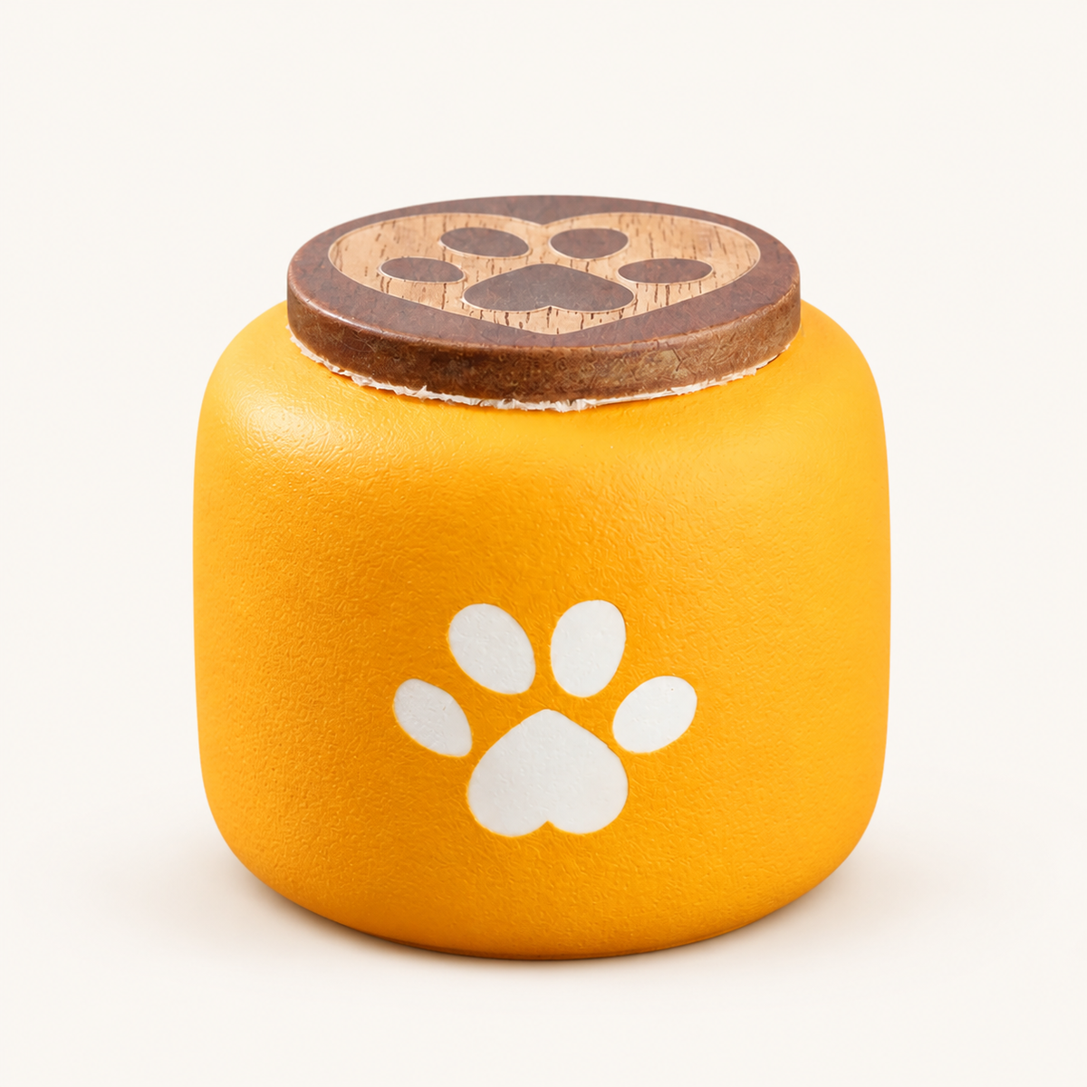 Ceramic Pet Memorial Urn with Paw Print