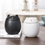 Cat-Shaped Ceramic Pet Memorial Urn