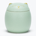 Cat-Shaped Ceramic Pet Memorial Urn