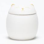 Cat-Shaped Ceramic Pet Memorial Urn