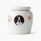 Personalized Ceramic Pet Urn with Photo