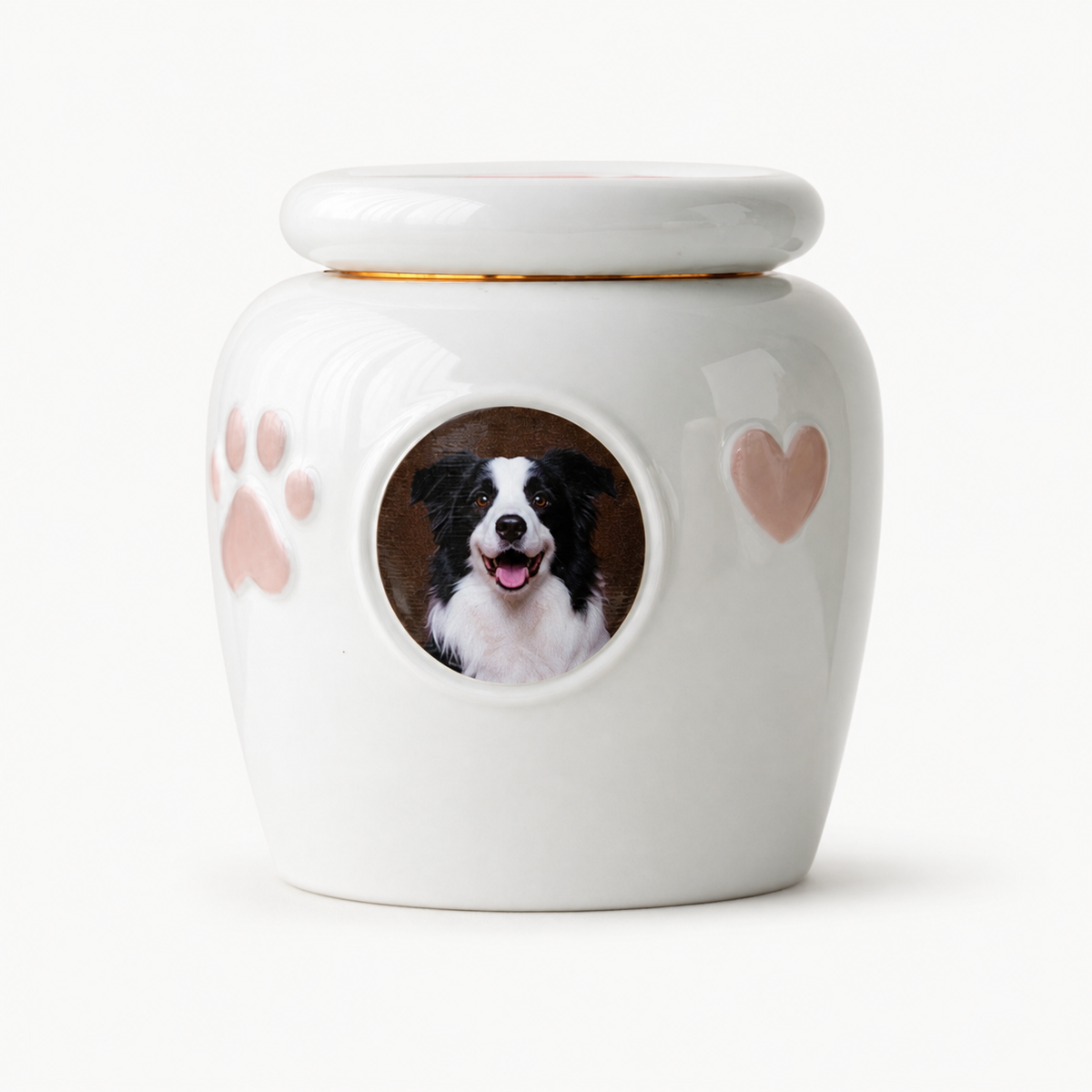 Personalized Ceramic Pet Urn with Photo