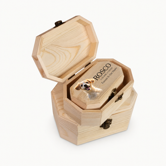 Personalized Wooden Pet Memorial Urn Box
