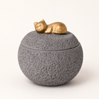Sleeping Pet Stone-Look Memorial Urn
