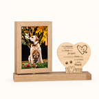 Wooden Pet Memorial Photo Frame Set